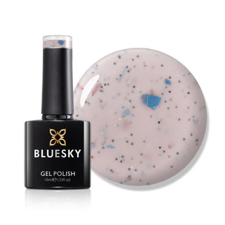 Bluesky Gel Polish - Granite Gel - Pink Granite - BGR05 bottle and colour swatch