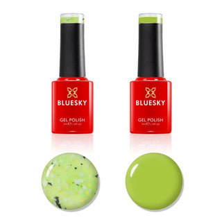 Bluesky Gel Polish Mini Duo - Flower Gel - Green bottles and colour swatches