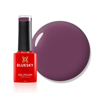 Bluesky Gel Polish Mini - Mad About Mauve - BSH016 bottle and colour swatch