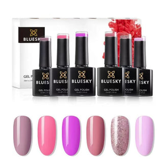 Bluesky Pink Gel Polish Set - 6 x 10ml - Gel Polish