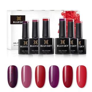 Bluesky Red Gel Polish Set 6 x 10ml - Gel Polish