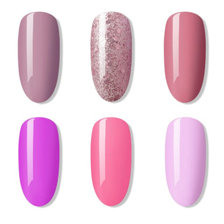 Bluesky Pink Gel Polish Set - 6 x 10ml