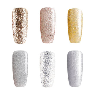 Bluesky Silver & Gold Gel Polish Set - 6 x 10ml - Gel Polish