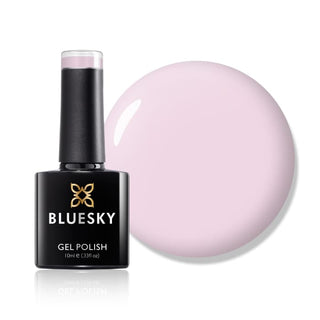 Bluesky Gel Polish - CREAMY PINK - A106 bottle and colour swatch