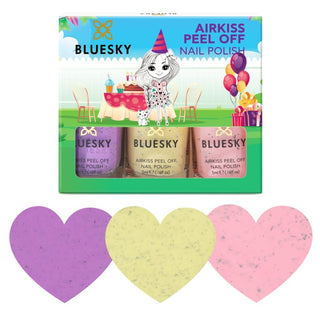 Bluesky Kids Airkiss Set - Speckled Eggs Collection bottles and colour swatches