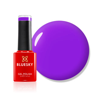 Bluesky Gel Polish Mini - Fantasy Purple - DC029 bottle and colour swatch