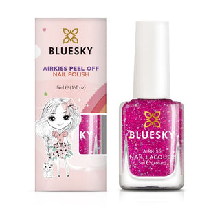 Bluesky Kids Airkiss Nail Polish - Disco Time bottle and colour swatch