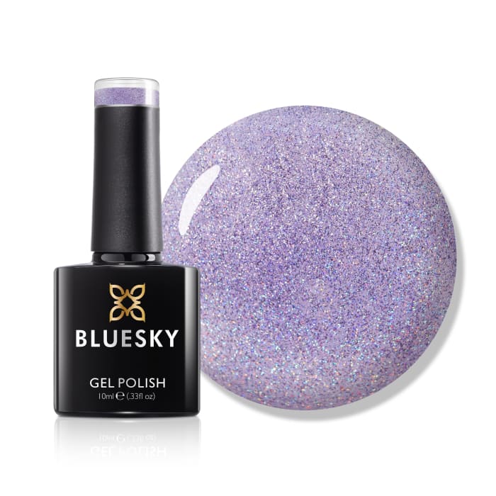 Bluesky Gel-Nagellack CH16 – Glitzer-Fee Godmotherer Mit Holografischem Effekt – UV/LED Aushärtbar – Inkl. 2 Glanztücher