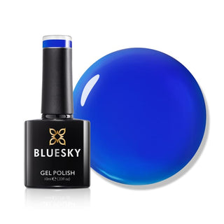 Bluesky Gel Polish - BOOGIE NIGHTS - GLAZE 02 bottle and colour swatch