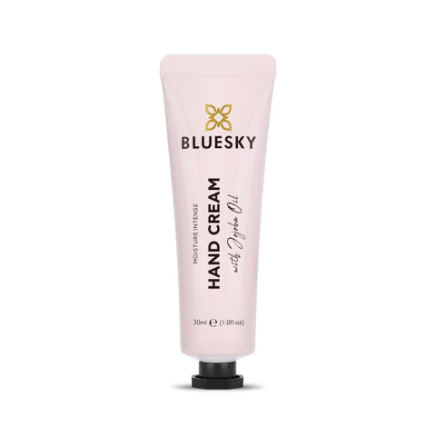 Bluesky Hand Cream in a light pink 30ml tube. 