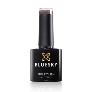 Bluesky Nude Pink Happy Go Lucky Gel Polish with fine glitter bottle