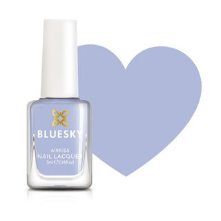 Bluesky Kids Airkiss Nail Polish - Seaside Sky bottle and colour swatch