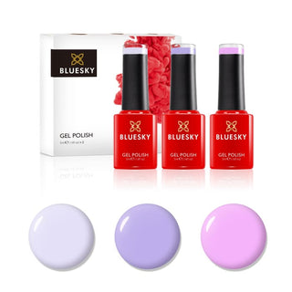 Bluesky Mini Trio Set Pretty Pastels - 5ml bottles and colour swatches