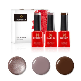 Bluesky Mini Trio Set Chocolate Box - 5ml bottles and colour swatches