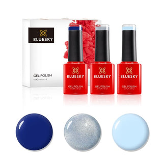 Bluesky Mini Trio Set Best Selling Blues - 5ml bottles and colour swatches