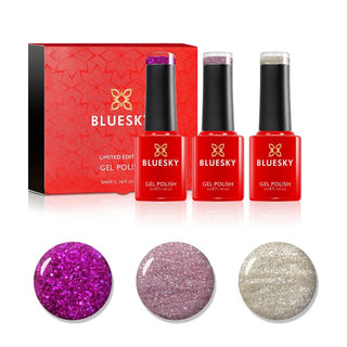 Bluesky Christmas Mini Trio - Wish List bottles and colour swatches