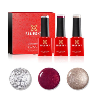 Bluesky Christmas Mini Trio - Triple the Magic bottles and colour swatches