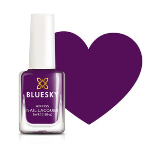 Bluesky Kids Airkiss Nail Polish - Berry Burst bottle and colour swatch