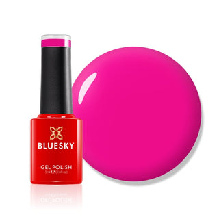 Bluesky Gel Polish Mini - FUCHSIA FUMBLE - NEON36 bottle and colour swatch