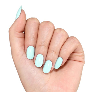 Bluesky Run The World pale blue gel nail polish