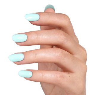 Bluesky Run The World pale blue gel nail polish