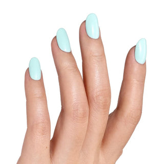 Bluesky Run The World pale blue gel nail polish