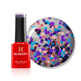 Bluesky Gel Polish Mini - IBIZA - SUM1916 bottle and colour swatch