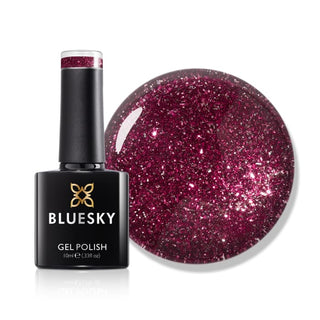 Bluesky Gel Polish - All That Glitters - VIP09 bottle and colour swatch