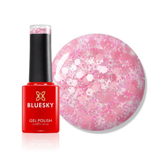 Bluesky Gel Polish Mini - Cherry Blossom bottle and colour swatch